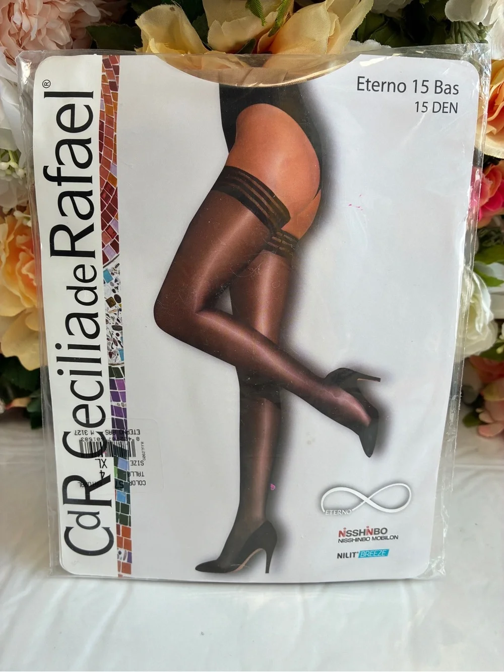 Cecilia de Rafael Eterno 15 Bas Glossy Thigh High Stockings Natural XL 15 Den
